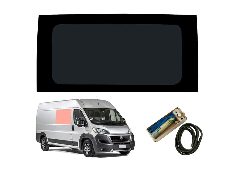 Fiat Ducato (2006-) Driver Side Fixed Window Privacy Camper Glass with Fitting Kit