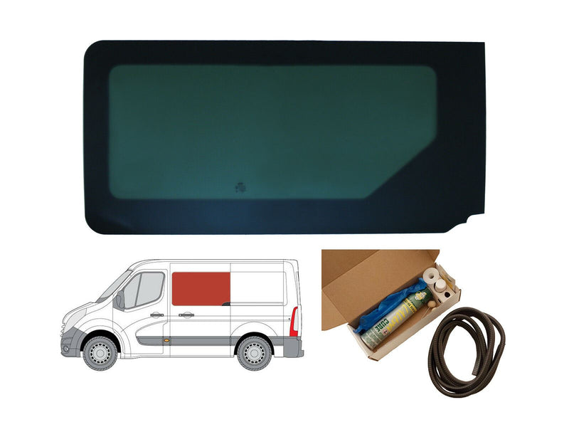 Vauxhall Movano (2010-2021) Passenger Side Fixed Window Privacy Camper Glass with Fitting Kit