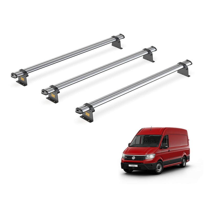 VW Crafter (2017-) - 3 Van Guard Ultibar Trade Roof Bars