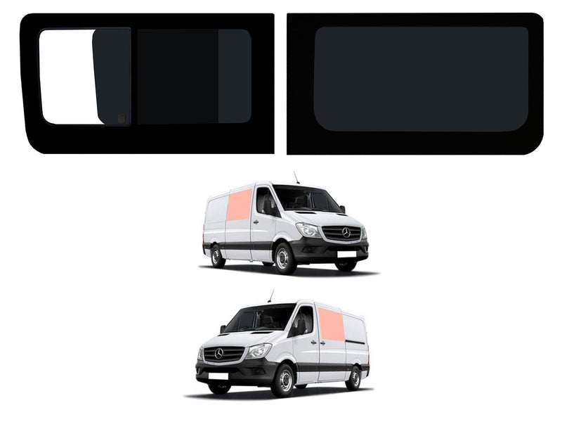 Mercedes Sprinter (2006-) Driver Fixed Passenger Opening Side Windows Privacy Camper Glass