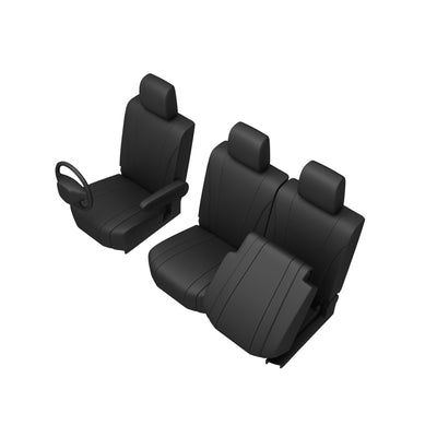 Nissan NV300 (2016-) - Tailored Front Row Seat Covers in Black (1+2)