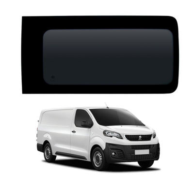 Peugeot Expert (2016-) Driver Fixed Passenger Opening Side Windows Privacy Camper Glass with Fitting Kit