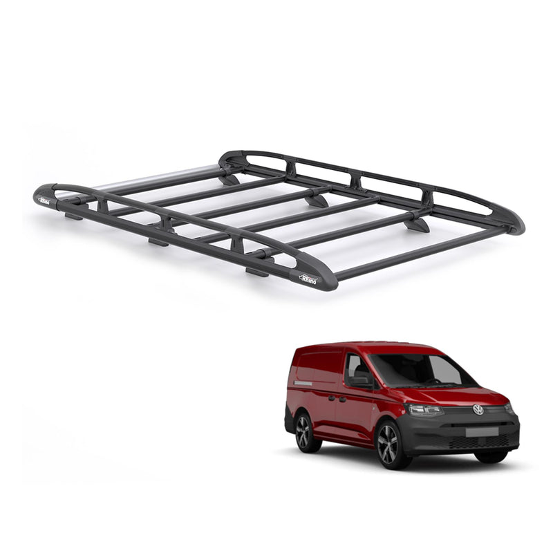 VW Caddy (2020-) - Rhino KammRack Black Roof Rack