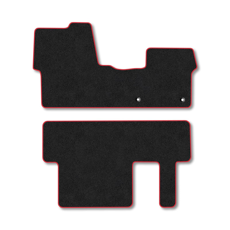 Vauxhall Vivaro Life (2019- ) Carpet Floor Mat Red Trim