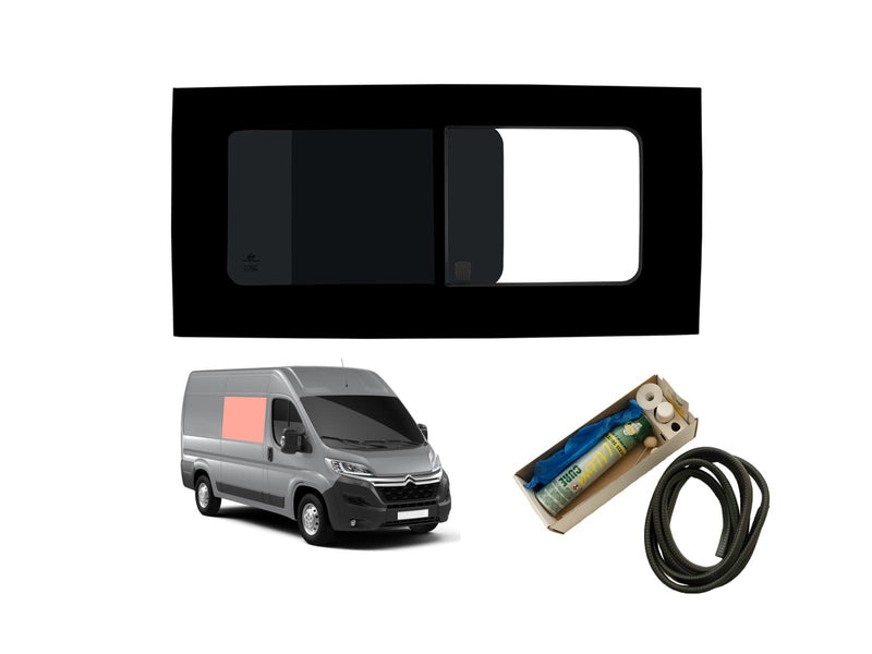 VD Glass - Citroen Relay 2006 - (L2,L3,L4/H1,H2,H3) Rh Side Open Tint Fitting Kit