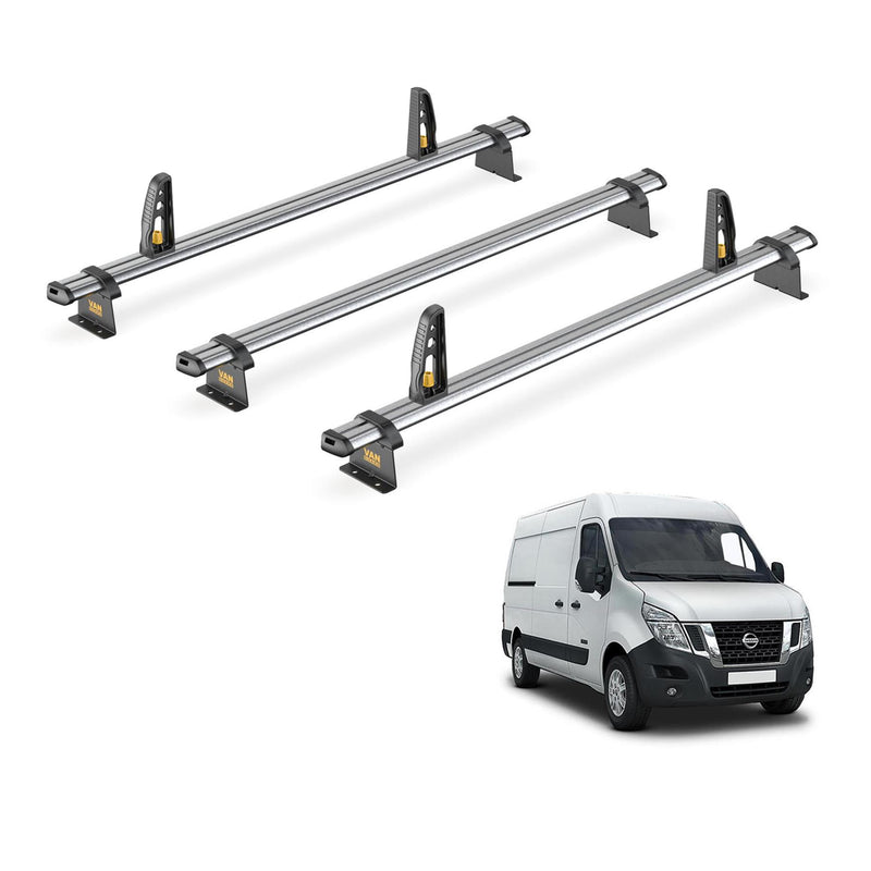 Nissan NV400 Roof Rack for 2011+ 3 Roof Bars & Loadstops Van Guard Ultibar Trade