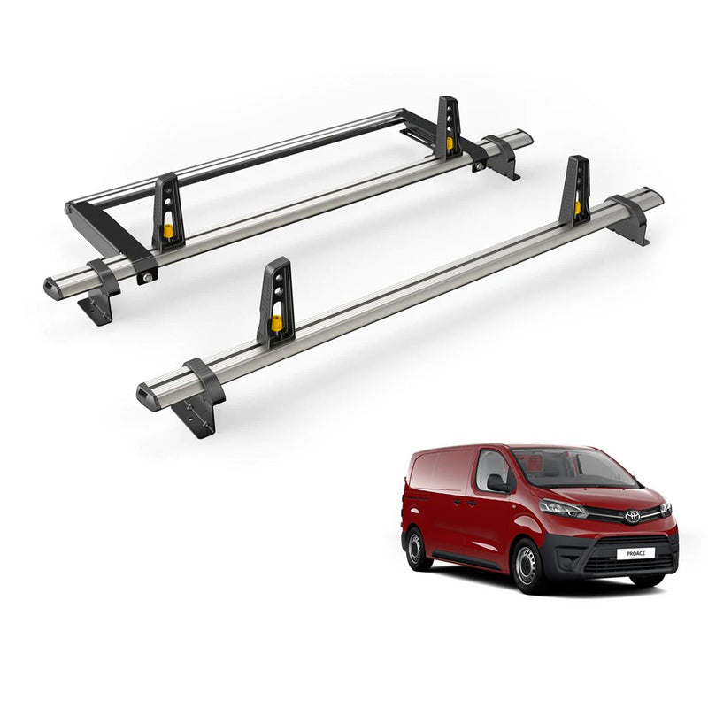 Toyota ProAce (2016-2024) - 2 Van Guard Ultibar Plus Roof Bars + Roller
