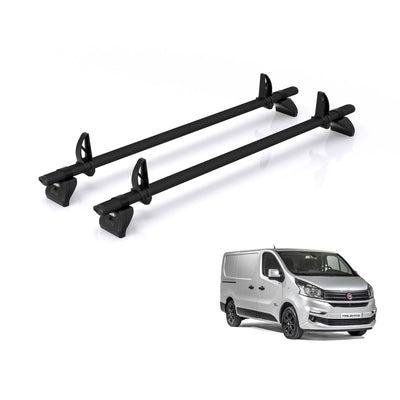 Fiat Talento (2016-2021) - Rhino Kammbar Black Roof Bars
