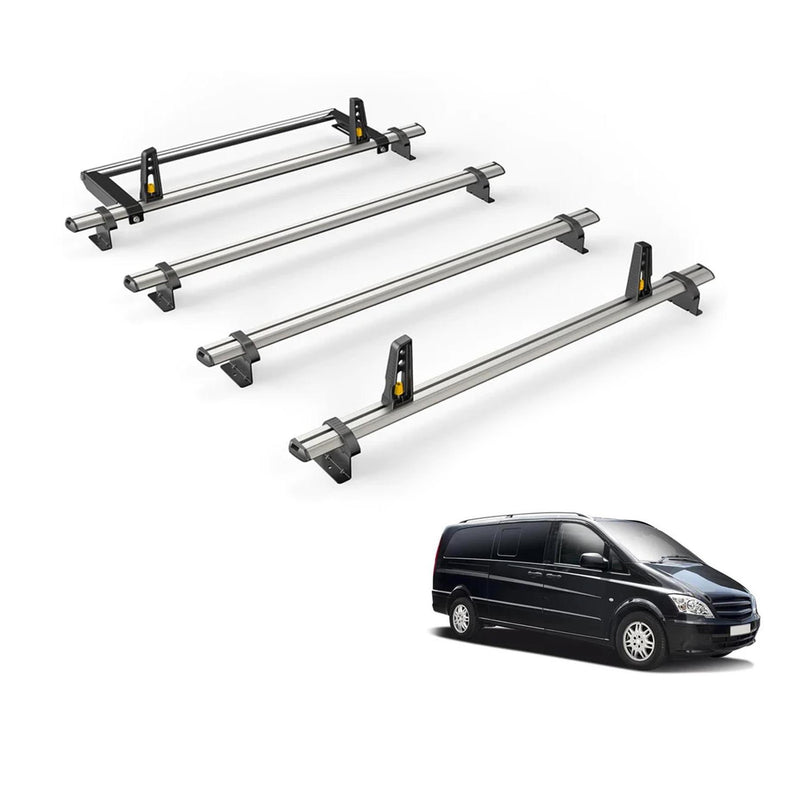 Mercedes Vito (2003-2014) - 4 Van Guard Ultibar Plus Roof Bars + Roller