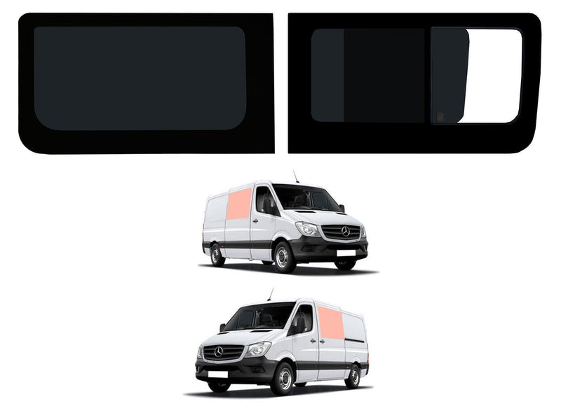 Mercedes Sprinter (2006-) Driver Opening Passenger Fixed Side Windows Privacy Camper Glass