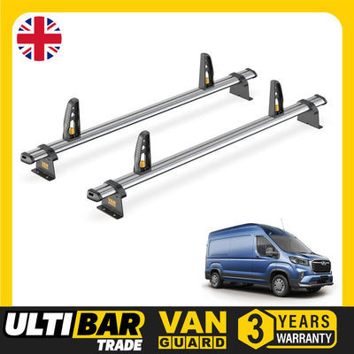 Van Guard Ulti Bar Trade + Loadstops 2 Bars Roof Rack For The Maxus Deliver 9 2020+