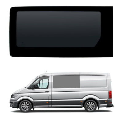 VW Crafter (2017-) - Left Side Panel Dark Tint Fixed Window & Fitting Kit