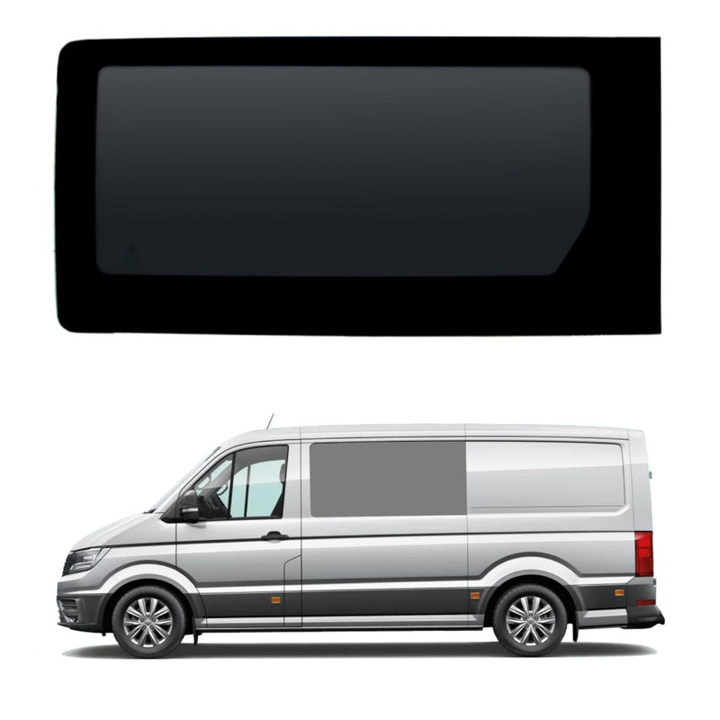 VW Crafter (2017-) - Left Side Panel Dark Tint Fixed Window & Fitting Kit