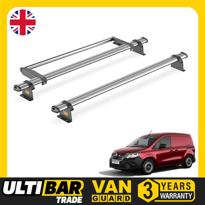 Renault Kangoo Roof Rack for 2021+ 2x Roof Bars & Roller - Van Guard Trade