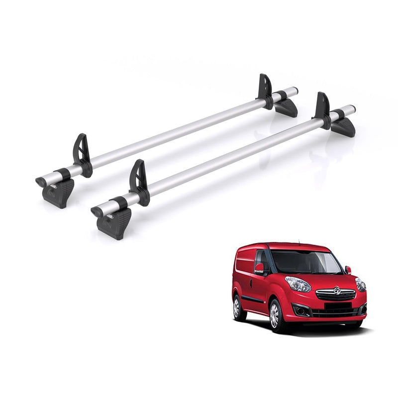 Vauxhall Combo (2012-2018) - 2 Rhino Kammbar Pro Roof Bars (Aluminium)