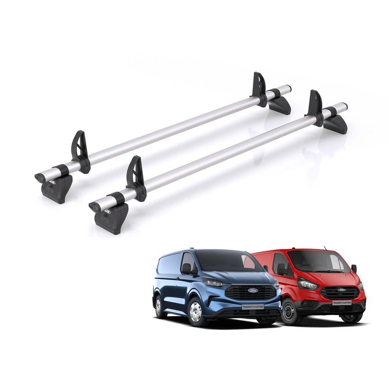Ford Transit Custom - 2 Rhino Kammbar Pro Roof Bars (Aluminium)