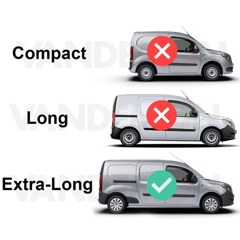 Mercedes Citan (2012-2021) - 3 Rhino Kammbar Fleet Roof Bars (Steel)