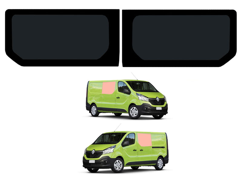 Renault Trafic (2014-) Driver and Passenger Side Fixed Window Privacy Camper Glass