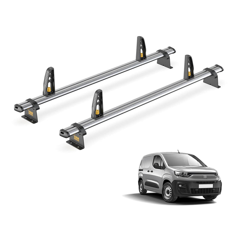 Van Guard Ulti Bar Trade + Loadstops 2 Bars Roof Rack For The Fiat Doblo 2022+