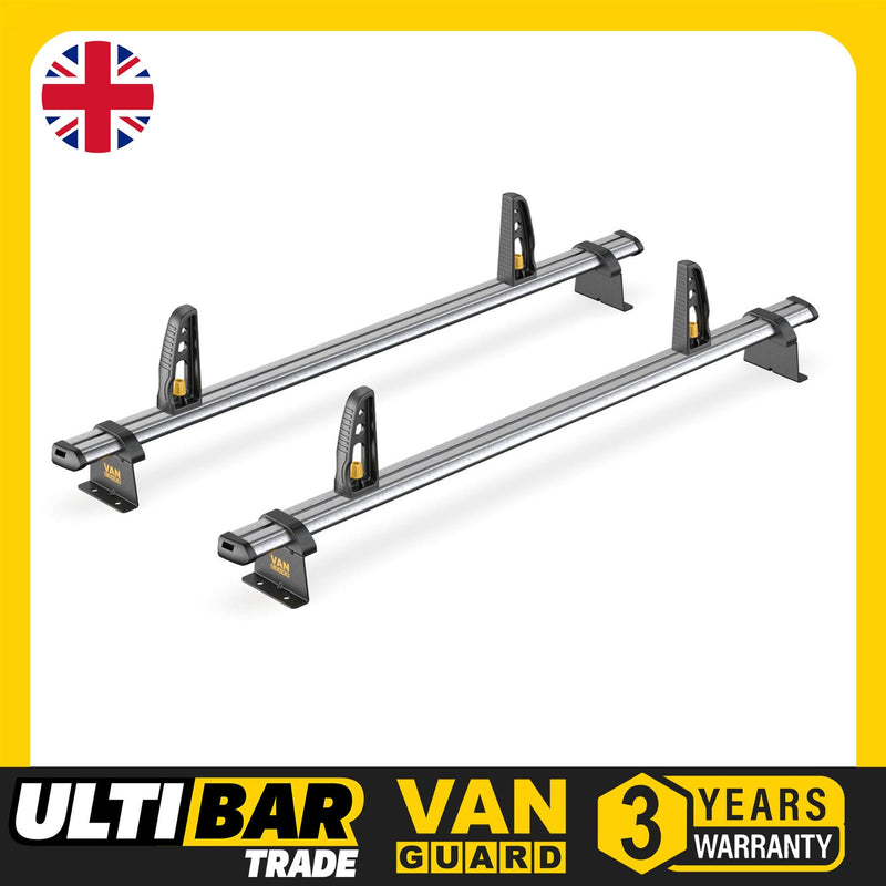 Iveco Daily Roof Rack (2014+ Low Roof) 2x Roof Bars + Loadstops Van Guard Trade