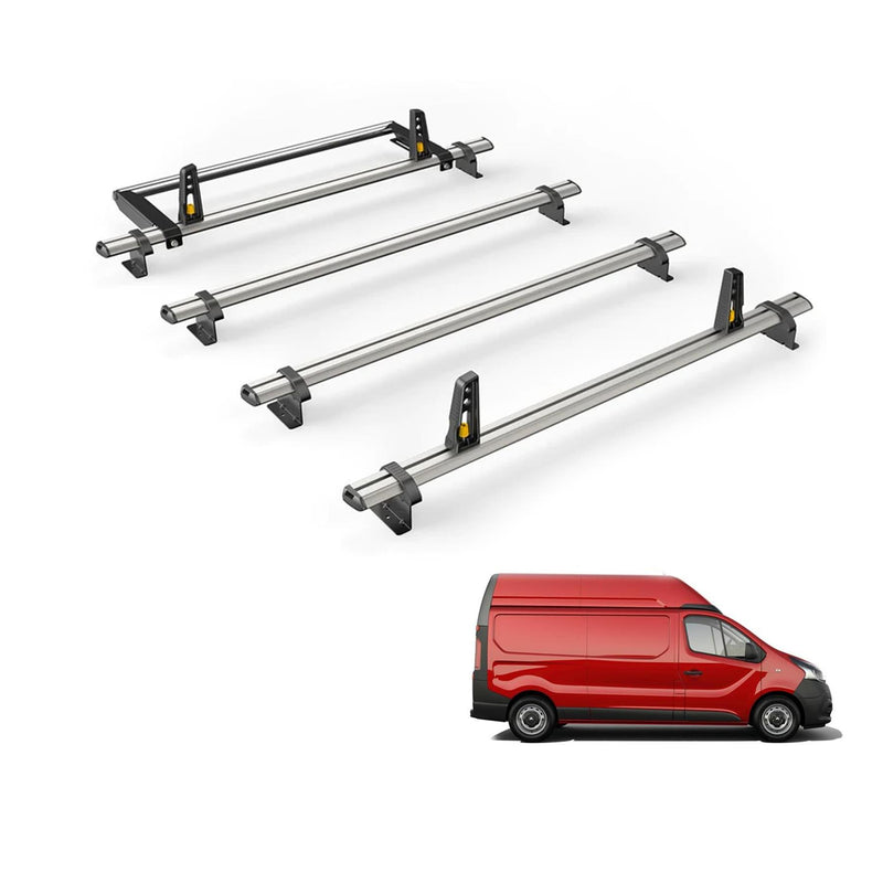 Nissan Primastar Roof Rack for 2022+ [H2] 4x Roof Bars & Roller - Van Guard Plus