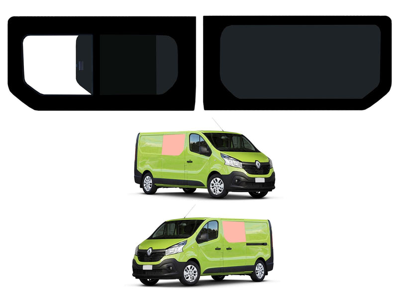VD Glass - Renault Trafic 2014 - Lh Side Open + Rh Side Fixed Tint