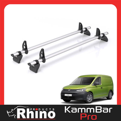 VW Caddy (2020-) - 2 Rhino Kammbar Pro Roof Bars (Aluminium)