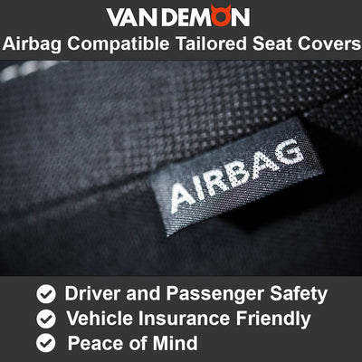 Toyota Hilux (2005-2016) - Tailored Front Row Seat Covers in Black (1+1)