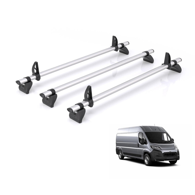 Toyota ProAce (2024-) Max - 3 Rhino Kammbar Pro Roof Bars (Aluminium)