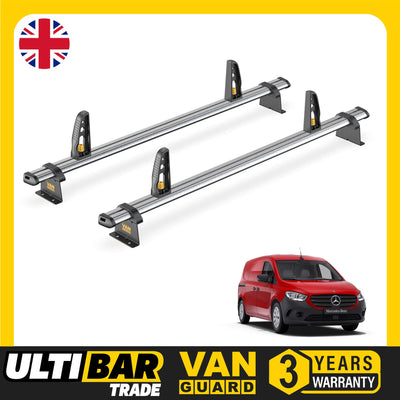 Van Guard Ulti Bar Trade + Loadstops 2 Bars Roof Rack For The Mercedes Citan 2022+