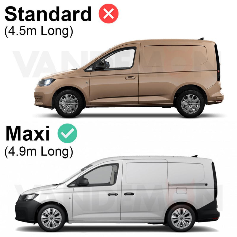 VW Caddy Roof Rack for 2020+ Maxi Model [Tailgate] Rhino KammRack