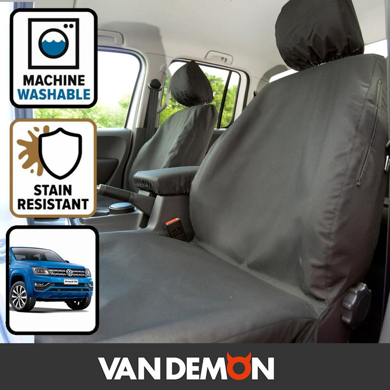 VW Amarok (2011-) - Tailored Front Row Seat Covers in Black (1+1)