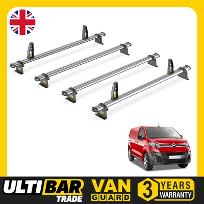 Peugeot Expert Roof Rack for 2016+ Long Wheelbase 4 Bars Van Guard UltiBar Trade