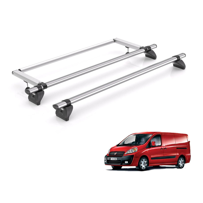 Fiat Scudo Roof Rack For 200716 Tailgate Models 2x Bars + Roller Rhino Kammba