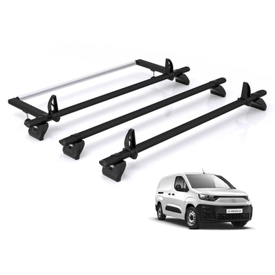 Fiat Doblo (2022 onwards) - Rhino Kammbar Black Roof Bars