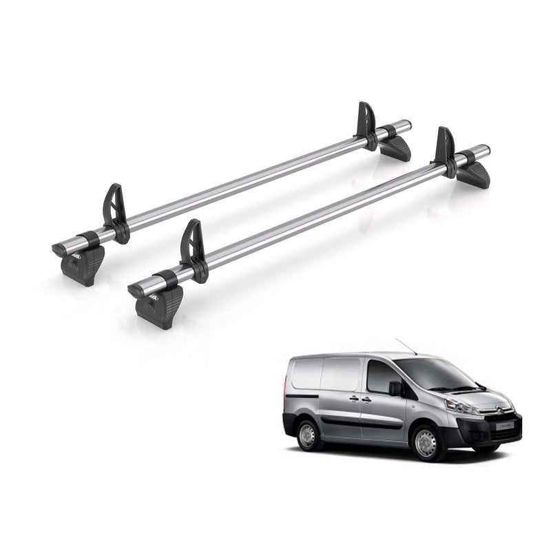 Citroen Dispatch - 2 Rhino Kammbar Fleet Roof Bars (Steel)