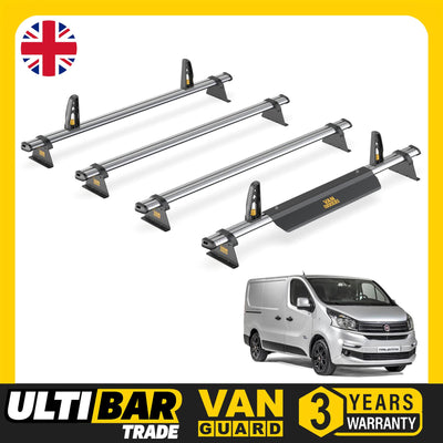 Fiat Talento Roof Rack for 2016+ Models 4x Roof Bars & Loadstops Van Guard Trade