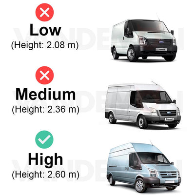Ford Transit Rear Door Ladder for 2000-2014 (High Roof) Models - (BL8-LK27)