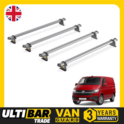 VW Transporter (2015-2024) - 4 Van Guard Ultibar Trade Roof Bars