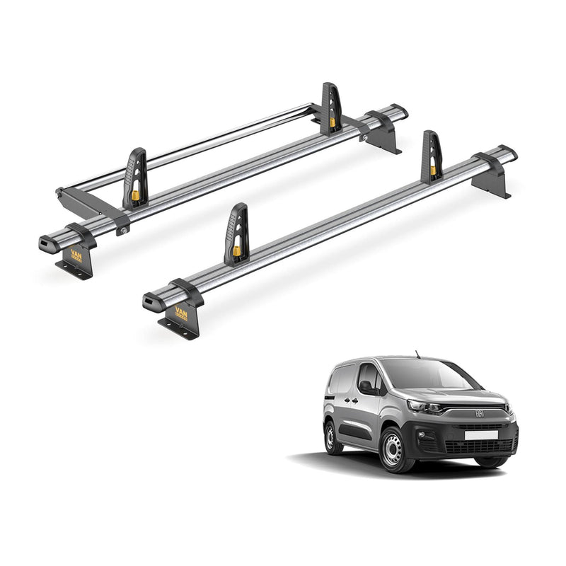 Fiat Doblo Roof Rack for 2022+ [Short L1] 2 Bars, Roller, Loadstops - Van Guard