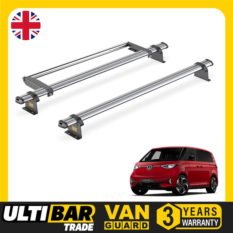 VW ID Buzz Roof Rack for 2022+ [Tailgate, SWB] 2 Bars & Roller - Van Guard Trade