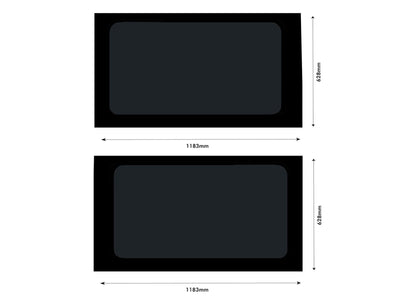 Ford Transit (2000-2014) - Twin Fixed Dark Tint Windows & Fitting Kit