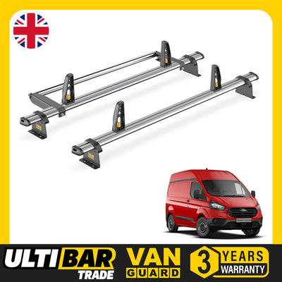 Ford Transit Custom Roof Rack for 2013-2024 GEN1 [H2] 2x Bars & Roller Van Guard