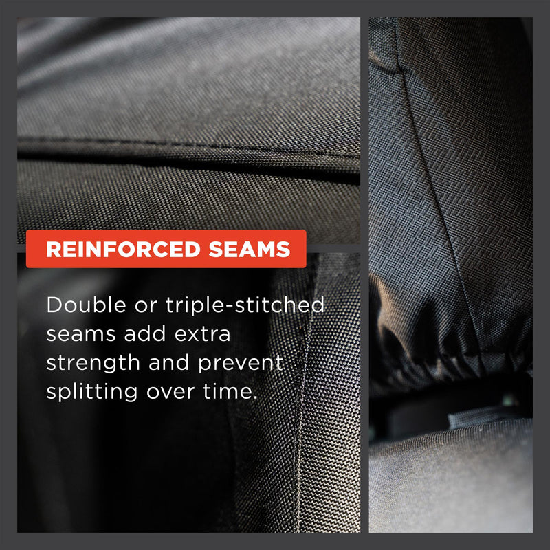 Ford Transit (MK8 2014-) - Tailored Rear Bench Seat Covers in Black (Chassis Cab)