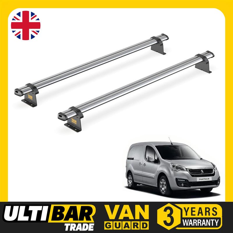 Peugeot Partner (2008-2018) - 2 Van Guard Ultibar Trade Roof Bars