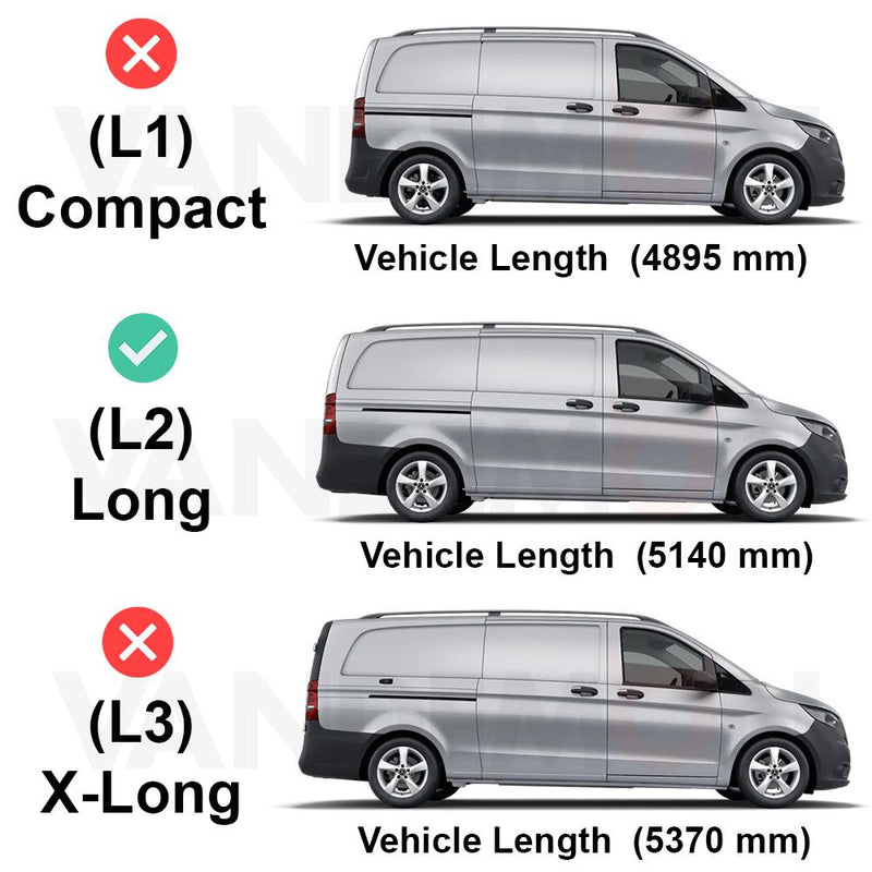 Mercedes Vito (2014-) - Rhino Kammrack Roof Rack