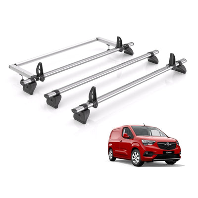 Vauxhall Combo (2018 onwards) - Rhino Kammbar Fleet Roof Bars