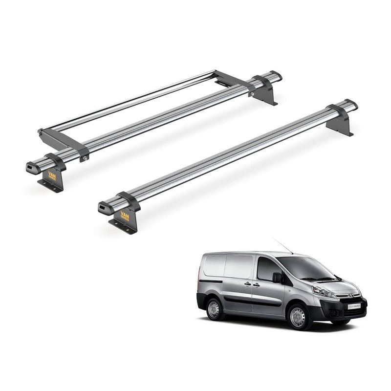 Toyota ProAce (2013-2016) - 2 Van Guard Ultibar Trade Roof Bars + Roller