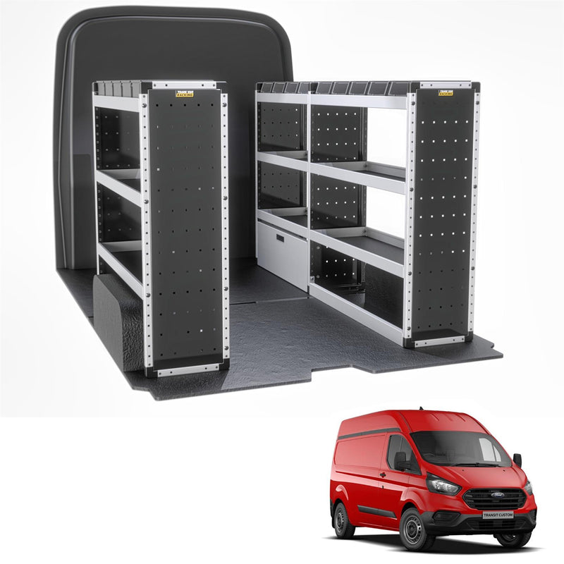 Ford Transit Custom Van Guard Racking - Driver + Passenger Side [Silver Pack]