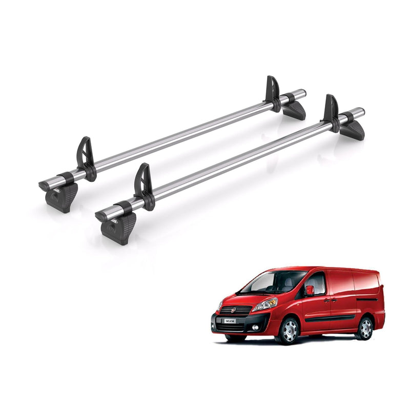 Fiat Scudo (2007-2016) - 2 Rhino Kammbar Fleet Roof Bars (Steel)